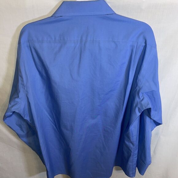 Croft & Barrow Dress Shirt Men’s Size Large Blue Cotton Broadcloth 16.5 32/33 LS - Picture 8 of 12